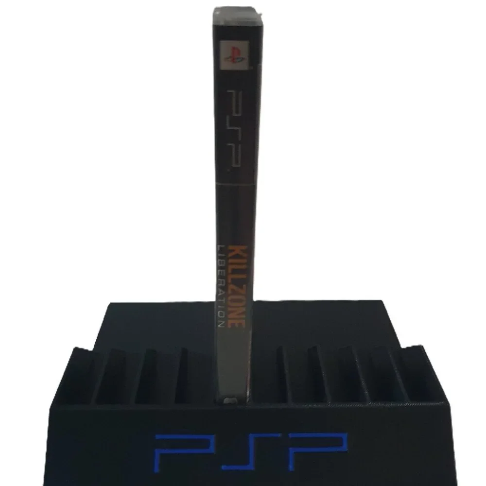 Sony PSP Game Display Stand Vibrant Blue Letter Holder Rack Storage 2000 3000